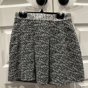 Banana Republic Black and White Mini Skater Skirt